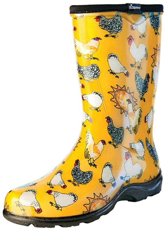 Sloggers 5016CDY-07 Rain and Garden Boots, 7 in, Chicken, Daffodil Yellow