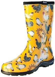 Sloggers 5016CDY-08 Rain and Garden Boots, 8 in, Chicken, Daffodil Yellow