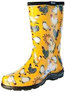 Sloggers 5016CDY-10 Rain and Garden Boots, 10 in, Chicken, Daffodil Yellow