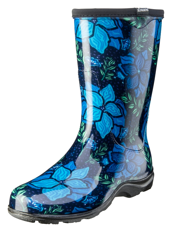 Sloggers 5018SSBL-08 Rain Boots, 8, Spring Surprise, Blue