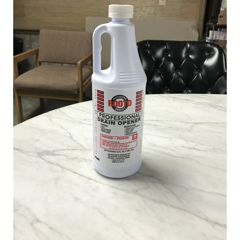 Rooto Professional Liquid Drain Opener 32 oz, Pack of 12