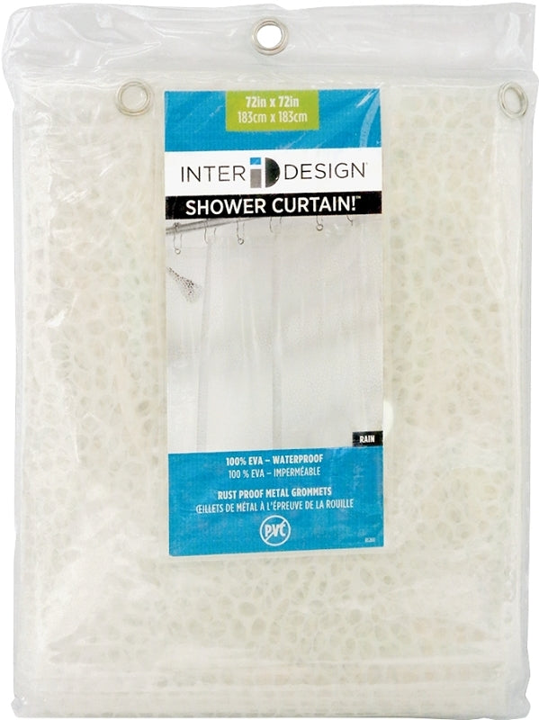 iDESIGN 21981 Shower Curtain, 72 in L, 72 in W, EVA/Vinyl, Clear, Pack of 2