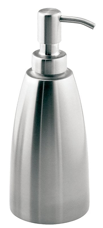 iDESIGN 21760 Soap Dispenser, 475 mL, Plastic/Stainless Steel, Silver, Brushed, Pump, Pack of 6