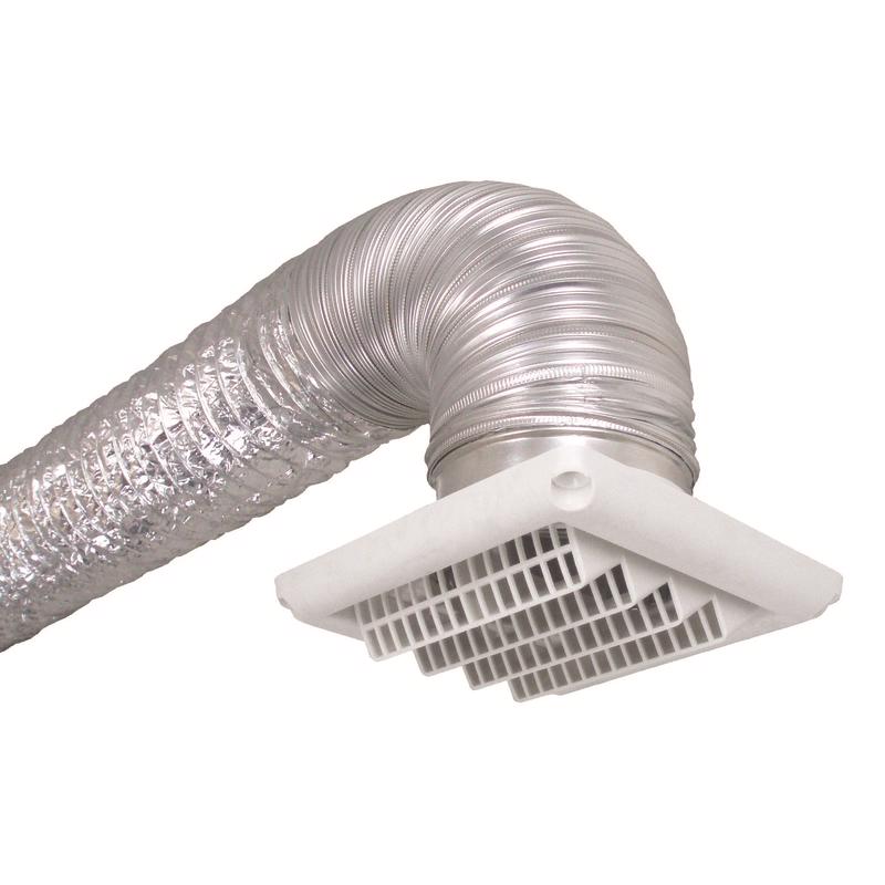 Ace 4 in. D Black/Silver Aluminum Vent Kit