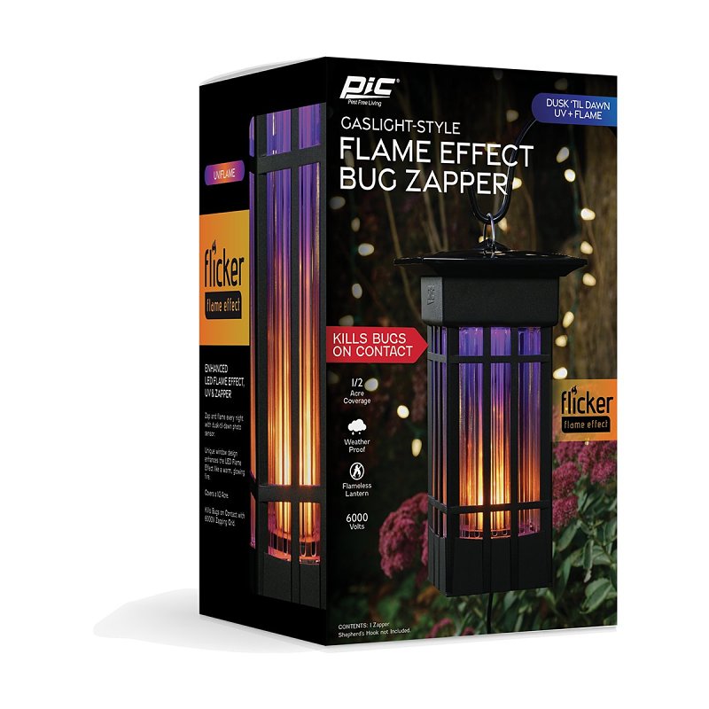 PIC DECO-LAN Bug Zapper, 6000 V, LED Lamp, Black