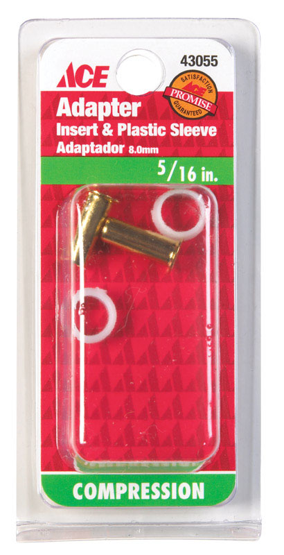 Ace 5/16 in. Compression Brass Insert and Sleeve, Pack of 5