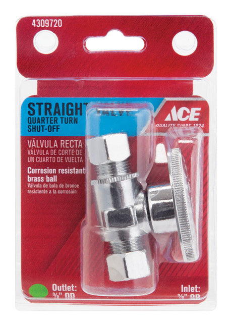 Ace Compression Compression Brass Straight Stop Valve