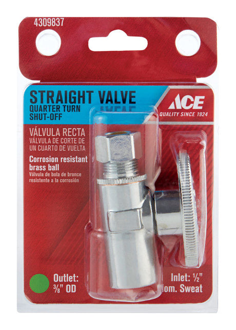 Ace Sweat Compression Brass Shut-Off Valve