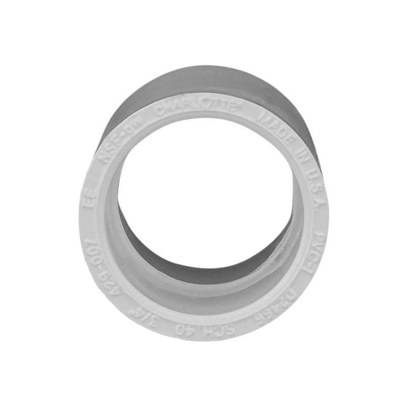 Charlotte Pipe Schedule 40 3/4 in. Slip X 3/4 in. D Slip PVC Coupling 1 pk, Pack of 25