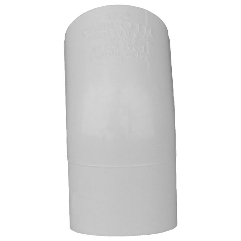 Charlotte Pipe Schedule 40 1/2 in. Slip X 1/2 in. D Slip PVC 45 Degree Elbow 1 pk, Pack of 25
