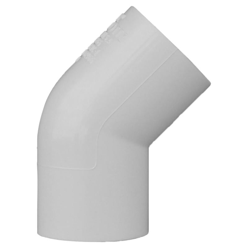 Charlotte Pipe Schedule 40 1/2 in. Slip X 1/2 in. D Slip PVC 45 Degree Elbow 1 pk, Pack of 25