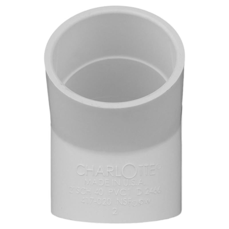 Charlotte Pipe Schedule 40 2 in. Slip X 2 in. D Slip PVC Elbow 1 pk