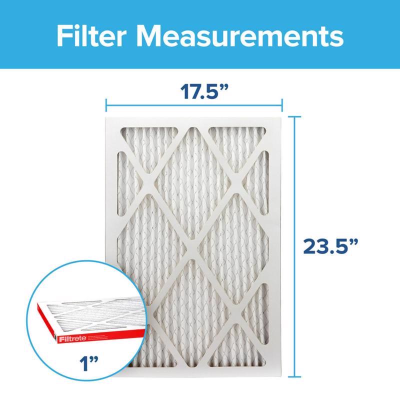 Filtrete 17-1/2 in. W X 23-1/2 in. H X 1 in. D 1000 MPR Pleated Air Filter 1 pk, Pack of 4