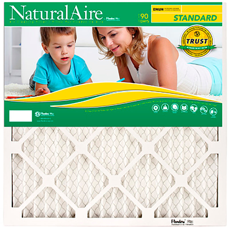 NaturalAire 10 in. W X 24 in. H X 1 in. D Synthetic 8 MERV Pleated Air Filter 1 pk, Pack of 12