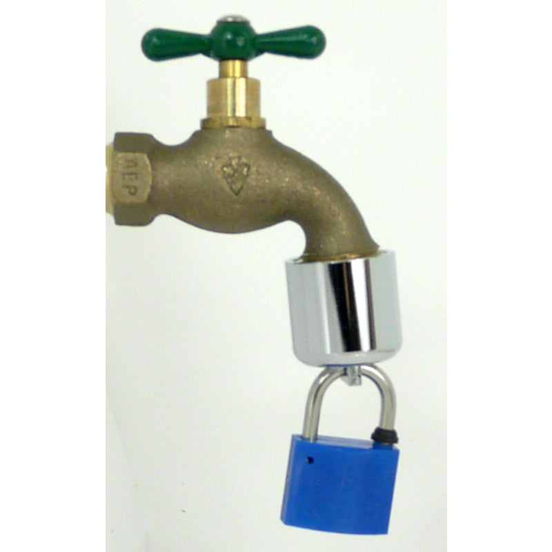 Conservco 3/4 in. Hose MPT Anti-Siphon Brass Hose Bibb Lock with Padlock