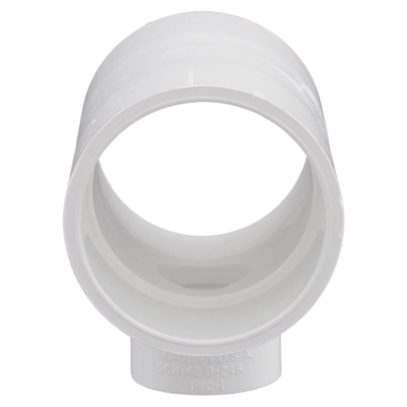 Charlotte Pipe 2 in. Slip X 2 in. D Slip PVC Reducing Tee 1 pk