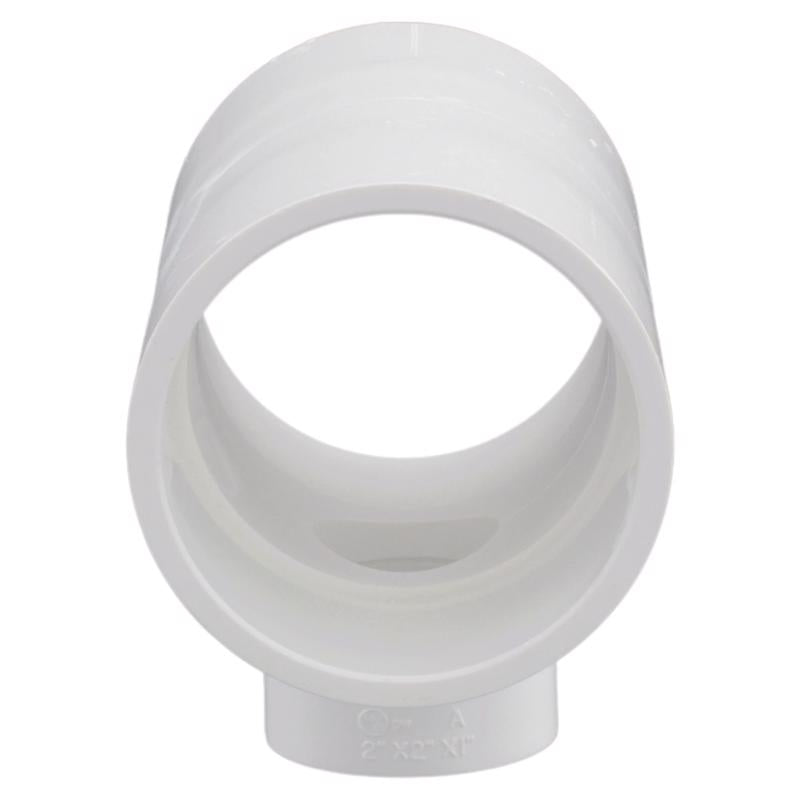 Charlotte Pipe 2 in. Slip X 2 in. D Slip PVC Reducing Tee 1 pk