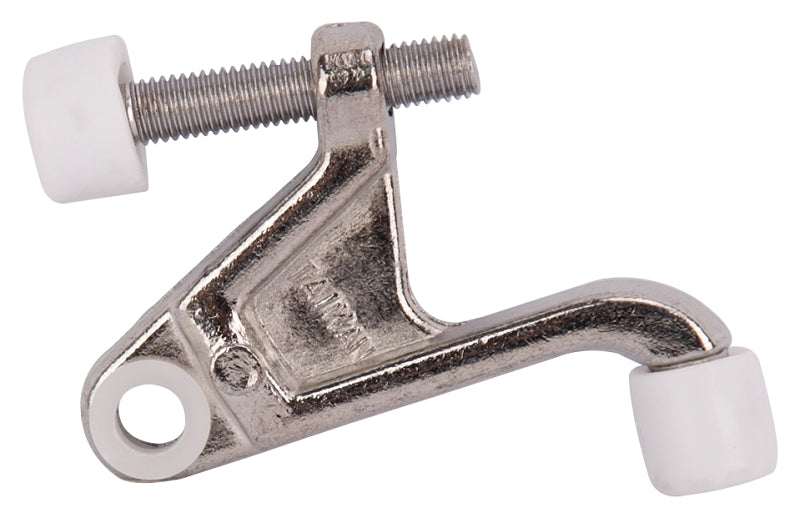 ProSource H20-B032C-PS Heavy-Duty Hinge Pin Door Stop, 2-3/4 in Projection, Die-Cast Zinc & Plastic, Chrome