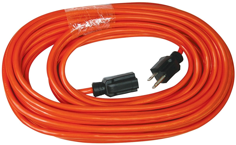 PowerZone OR501630 Extension Cord, 16 AWG Cable, 5-15P Grounded Plug, 5-15R Grounded Receptacle, 50 ft L, 125 V