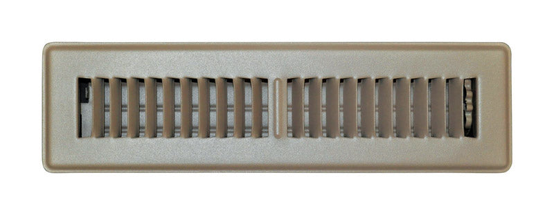 Tru Aire 2 in. H X 12 in. W 2-Way Powder Coat Brown Steel Floor Register