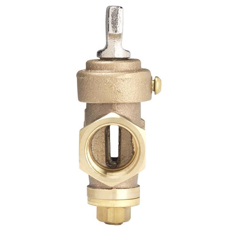 Homewerks 3/4 in. FIP X 3/4 in. FIP Bronze Ground Key Stop & Drain Valve
