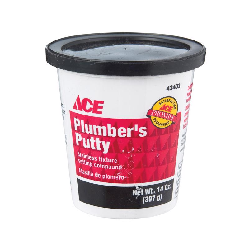 Ace Gray Plumbers Putty 14 oz, Pack of 24