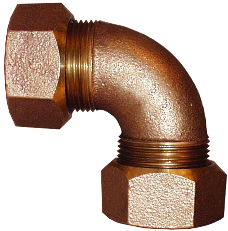 Legend T-4433NL Series 313-354NL Pipe Elbow, 3/4 in, Ring Compression, 90 deg Angle, Bronze, 100 psi Pressure
