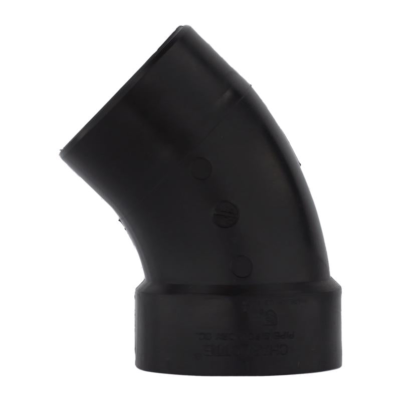 Charlotte Pipe 4 in. Hub X 4 in. D Spigot ABS 45 Degree Elbow