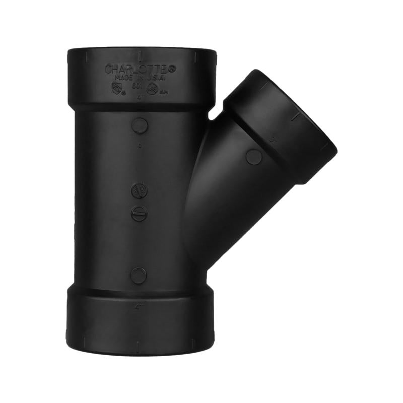 Charlotte Pipe 4 in. Hub X 4 in. D Hub ABS Wye