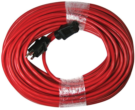 PowerZone OR514735/506735 Extension Cord, 14 AWG Cable, 100 ft L, 125 V, Red