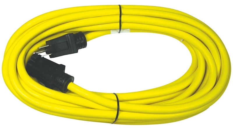 PowerZone OR500825 Extension Cord, 12 AWG Cable, 25 ft L, 125 V, Yellow