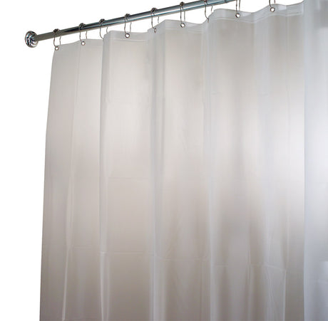 iDesign 72 in. H X 84 in. W Frosted Shower Curtain Liner EVA