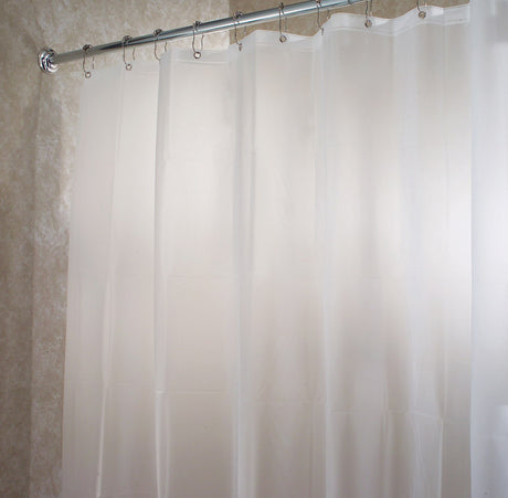 iDesign 78 in. H X 54 in. W Clear/Frosted Shower Curtain Liner EVA