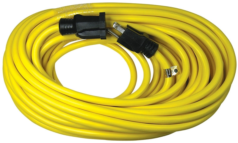 PowerZone OR500830 Extension Cord, 12 AWG Cable, 50 ft L, 125 V, Yellow