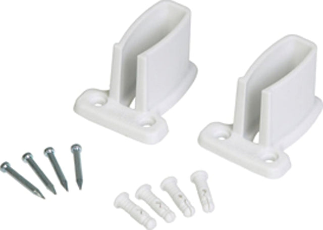 ClosetMaid 71926 Wall Bracket, Resin, White, Includes: (2) Wall Brackets, (4) #8 Screws, (4) Anchors