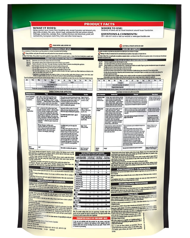 Spectracide Triazicide HG-53960 Insect Killer, Solid, 20 lb, Pack of 2