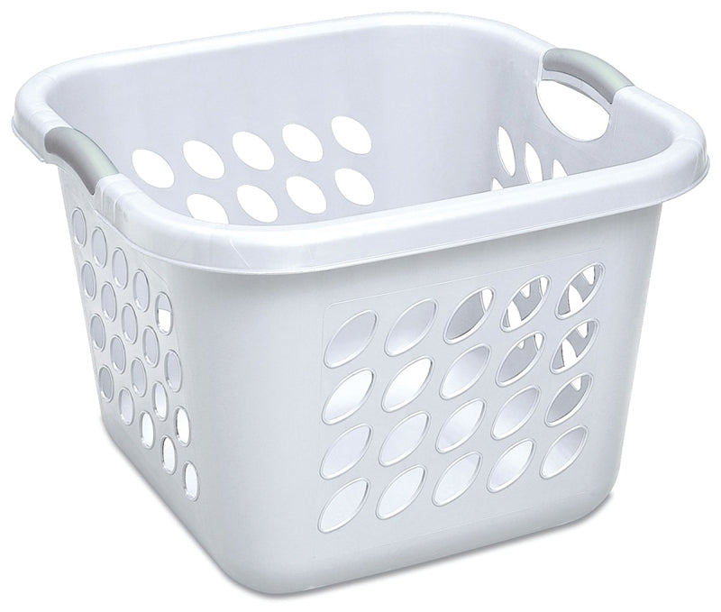 Sterilite 12178006 Series Laundry Basket, 1.5 bu Capacity, White, 1-Compartment, Pack of 6