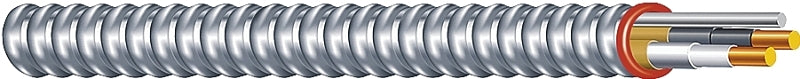 Southwire Duraclad 55278322 Armored Cable, 14 AWG Cable, 2-Conductor, 50 ft L, Copper Conductor, THHN/THWN Insulation