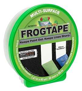 FrogTape 1358465 Painting Tape, 5.7 mil Thick, 60 yd L, 1.41 in W, Green