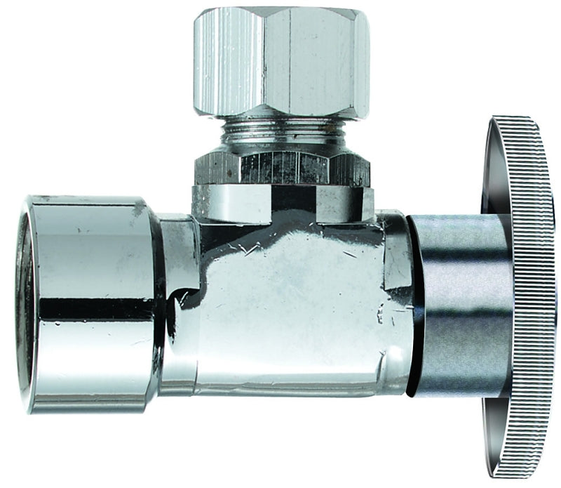 Plumb Pak PP20051LF Shut-Off Valve, 1/2 x 3/8 in Connection, FIP x Compression