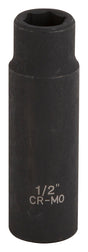 Vulcan MT6580172 Deep Impact Socket, 1/2 in Socket, 1/2 in Drive, Deep Drive, 6-Point, Chrome Molybdenum Steel