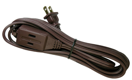 PowerZone OR670612 Extension Cord, 16 AWG Cable, 12 ft L, 125 V, Brown