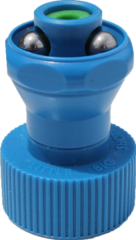 LittleBigShot LBS-151 Adjustable Twist Hose Nozzle, 3/4 in, GHT, Polyketone, Blue