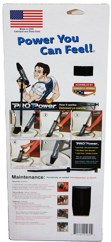 Johnny Jolter JJR-304 Professional Power Plunger, 25 in OAL, 4 in Cup