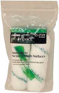 Linzer Pro Edge MR701-2 4 Mini Paint Roller Cover, 3/8 in Thick Nap, 4 in L, Microfiber Cover, Green/White