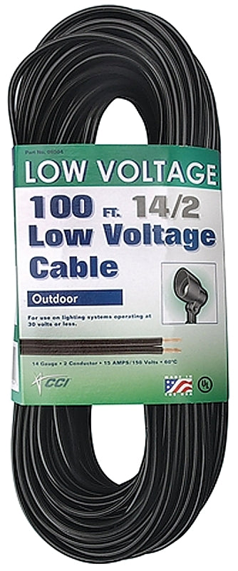 CCI 55213243 Electrical Cable, 14 AWG Wire, 2-Conductor, 100 ft L, 30 V