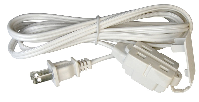 PowerZone OR660606 Extension Cord, 16 AWG Cable, 6 ft L, 125 V, White