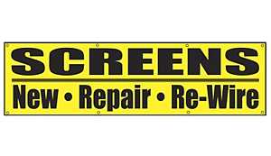 Make-2-Fit P 8080 Screen Repair Banner, Vinyl, Black/Yellow