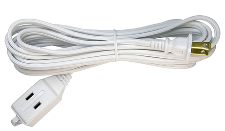 PowerZone OR660612 Extension Cord, 16 AWG Cable, 12 ft L, 125 V, White