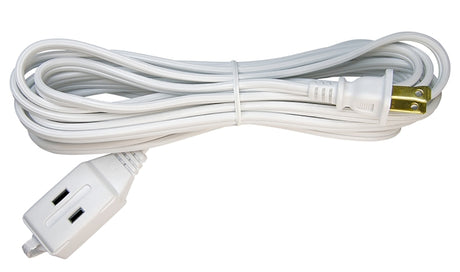 PowerZone OR660615 Extension Cord, 16 AWG Cable, 15 ft L, 125 V, White